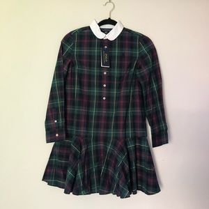 Polo Ralph Lauren Youth White Collar Plaid Dress
